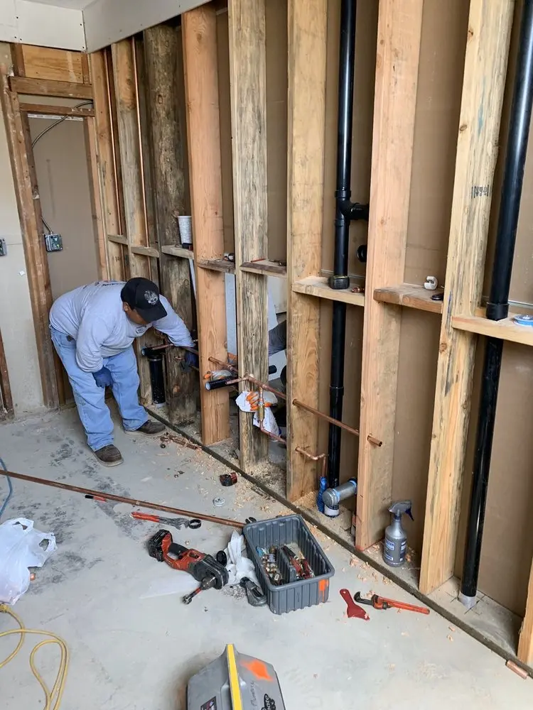 Commercial rough-in plumbing for Gas Line Repair in Crystal